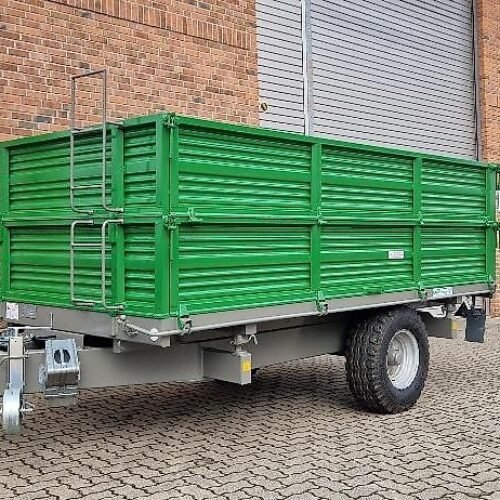 BICCHI BRT 555 6,0T hydraulischer 3-Seiten Kipper, Traktor, Auflaufbremse, Doppelwände. Europäische Zulassung (COC)