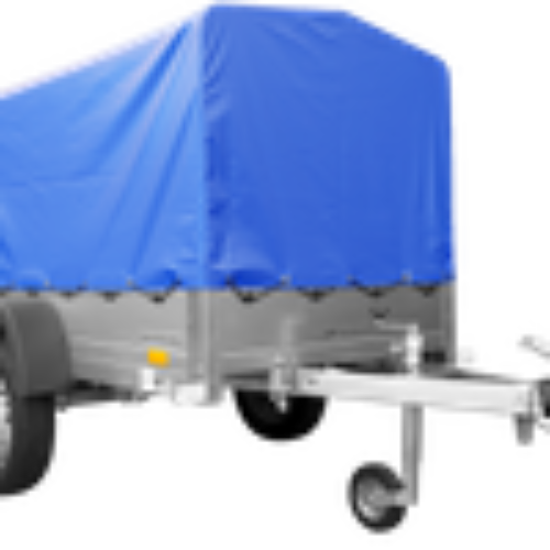 Anhänger mit Plane GARDEN TRAILER 201 KIPP [mit Stützrad, blauer Hochplane und Hochspriegel]