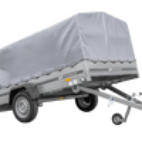 Einachsanhänger 264×150 UNITRAILER GARDEN 265 KIPP mit H-800 Rahmen und grauer Plane