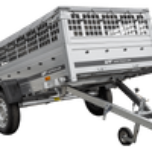 GARDEN TRAILER 264 KIPP mit Gitteraufsatz, Flachplane und Stützrad