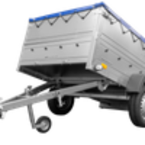 Kfz Anhänger 750 kg GARDEN TRAILER 201 KIPP mit zusätzlichen Bordwänden, Stützrad und blauer Flachplane