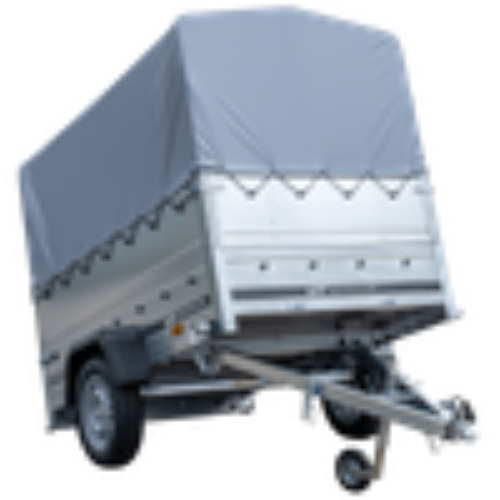 Pkw Anhänger 750 kg ungebremst GARDEN TRAILER 201 KIPP mit zusätzlichen Bordwänden, Stützrad, Hochplane und Hochspriegel