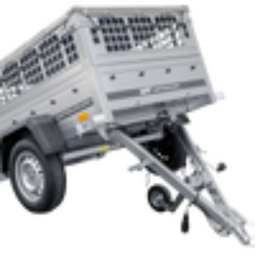 Pkw-Anhänger GARDEN TRAILER 150 KIPP mit Laubgitteraufsatz, Stützrad und Flachplane