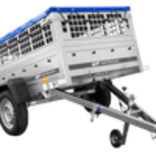 Pkw Planen Anhänger GARDEN TRAILER 200 KIPP mit Laubgitteraufsatz, Stützrad, Flachplane