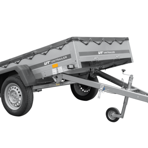 Autotransportanhänger 200×125 UNITRAILER GARDEN 201 KIPP mit H-0-Rahmen und grauer Plane